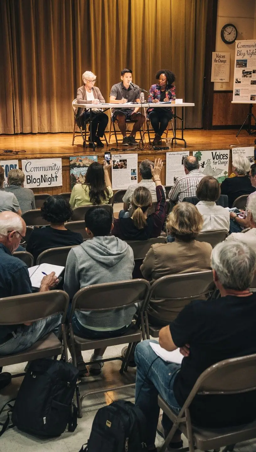 Residents exploring local government resources and services